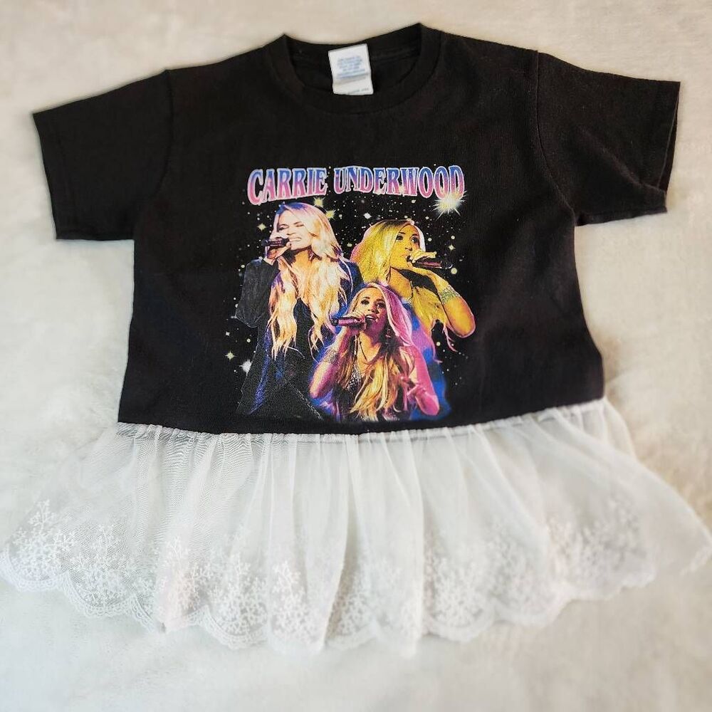 Delta Pro Weught Carrie Underwood Graphic Tshirt Upcycle Girls Size Small